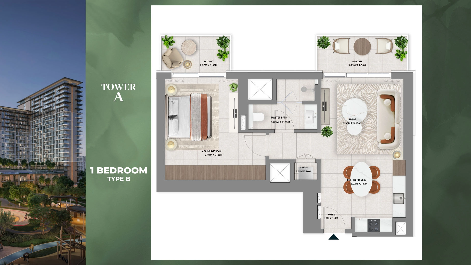 1 BR - Type A
